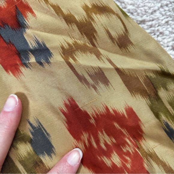 NWT J Jill Floral Ikat Silk A Line Skirt Size 8 Petite Fall Holiday Office - Picture 13 of 13